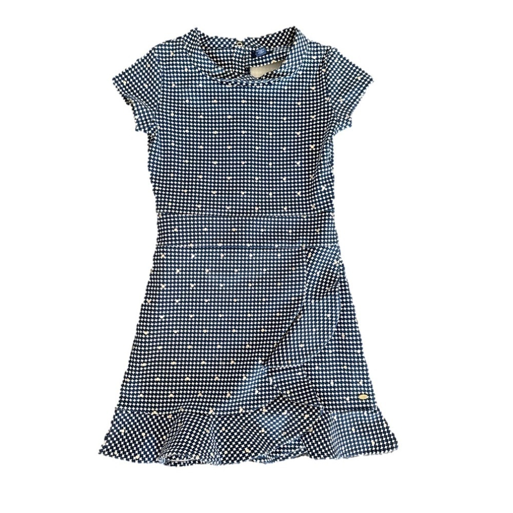 Tommy Hilfiger Hirls short sleeve blue and white patterned dress size 8-10
